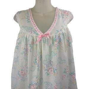 1970's SEARS APOSTROPHE white floral lace nightgown